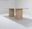 Carlotta rectangle Travertine table dining