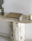 high-end luxury stone porch table villa marble decorative strip case light luxury modern model room table