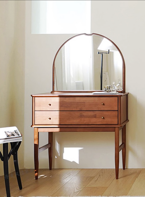 Basile retro mcm cherry wood dressing table