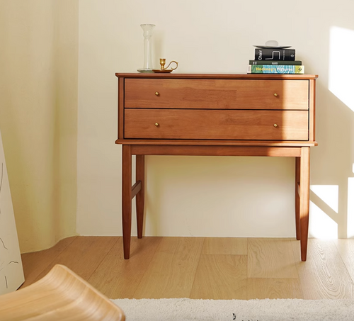 Basile retro mcm cherry wood dressing table