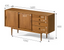 Solid Wood Retro Sideboard Modern Simple Medieval Cabinet Coffee Tea Locker Living Room Entrance Cabinet