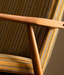 Dirk solid wood fabric single armrest chair