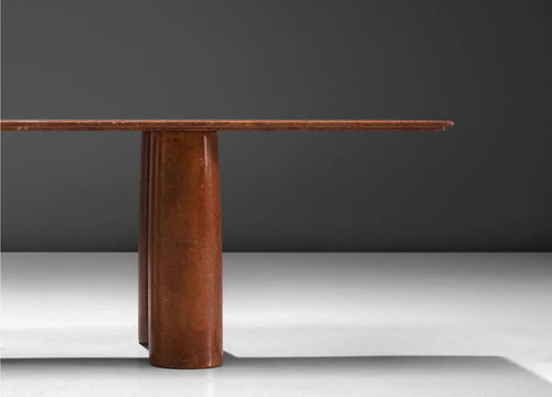 Mario Bellini Il Colonnato Table in Red Travertine for Cassina, Italy