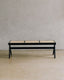 Largo Rattan ottoman bench - Black