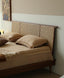 Capucine retro rattan solid wood bed frame