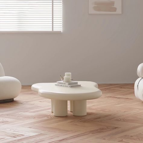 Atticus Pebble Coffee table - White