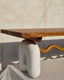 Astride Wave solid wood handmade dining table