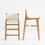 Jannali woven Leather Stool - White