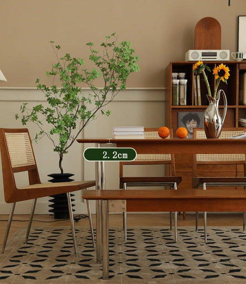 Edwige solid wood rectangular dining table