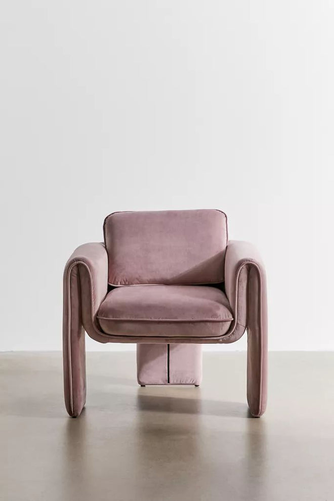 Kaiya Velvet Armchair - Violet