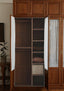 Bérénice French retro solid wood/glass wardrobe