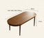 Ninette French solid wood slate oval dining table