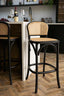 Neveah Rattan Stool - Black