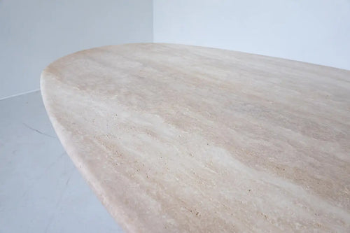 Contemporary Large Travertine Dining Table