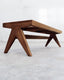 Largo Rattan ottoman bench - Walnut