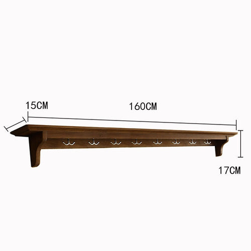 Violette cherry wood wall hanging storage shelf