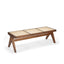 Largo Rattan ottoman bench - Walnut