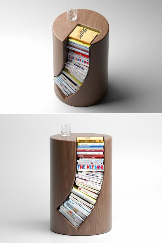 Hiroshi Hidden Bookcase Side Table