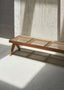 Largo Rattan ottoman bench - Walnut