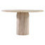 Amara Exquisite Round Travertine Dining Table