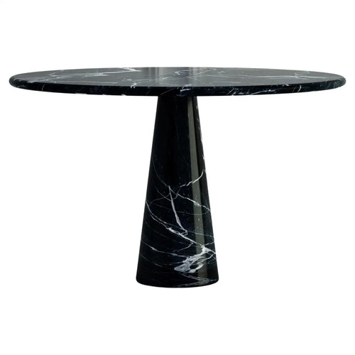 The Margaux: A Modern Small Dining Table with Round Top and a Conical Base