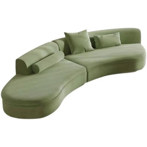 modern simple light luxury curved style minimalist model house apartment designer Internet celebrity living room simple sofa