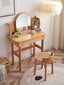 Jannali solid wood desk with mirror