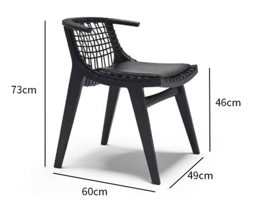 Nordic solid wood dining chair home simple modern chair surprised silent style hotel restaurant horn chair designer creative chair