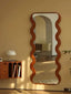 Arlo Solid Wood and Glass Full-Length Mirror with wavy frame