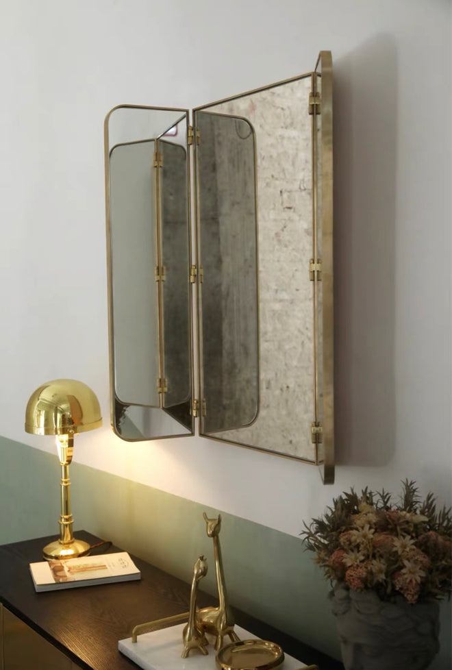 Bijou Retro Style Three panel Vanity Mirror