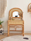 Rattan Japanese dresser bedroom high-end modern simple natural rattan homestay Internet celebrity ins style makeup table