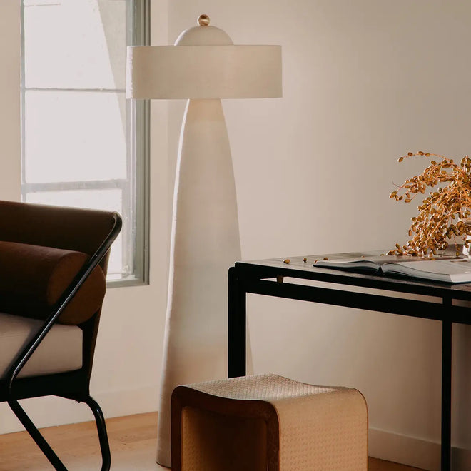 Chessa cream designer living room floor lamp