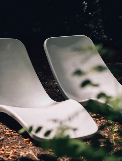 Haruki Outdoor Fiberglass Lounge Chair