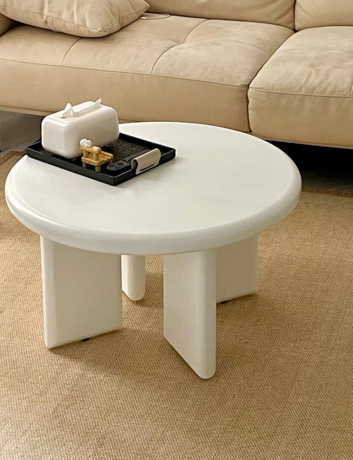 modern simple household oval tea table Nordic Memphis style small apartment living room yellow table