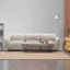 Nordic double three-person bread sofa simple modern living room lamb velvet silent wind cream lazy small apartment