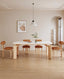 Estelle Log cream style light dining table