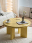 modern simple household oval tea table Nordic Memphis style small apartment living room yellow table