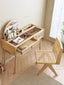 rattan dressing table all-in-one solid wood Silent wind ins bedroom simple modern small apartment makeup table logs