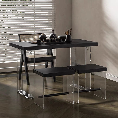 Aurelia black solid wood Acrylic table