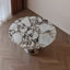 Italian natural marble dining table round simple modern household round table minimalist small apartment creative round dining table