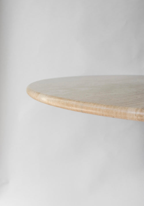 Francesca Natural Travertine Pedestal Round Table