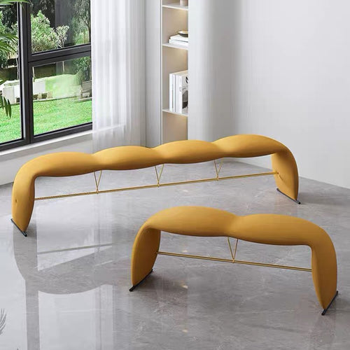 minimalist bed tail stool fabric Danish designer bedside stool bench living room bedroom cloakroom shoe changing stool