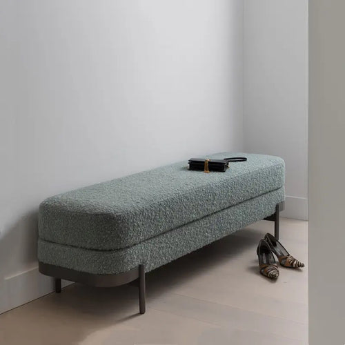metal light luxury cashmere sofa bench modern foyer cloakroom shoe changing stool bedroom cotton and linen bed tail stool