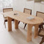 Nordic solid wood creative dining table Silent wind Zhongdaotai dining table all-in-one light luxury retro living room table and chair log long table