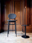 Modern adjustable bar stool with chrome base