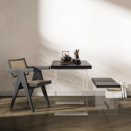 Aurelia black solid wood Acrylic table