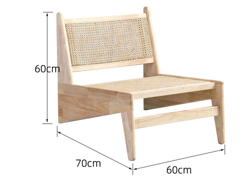 Kangaroo Low chair - Natural Wood