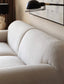 French retro silent wind/CRUZ cashmere fabric sofa/three-person milky white