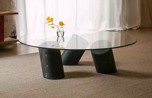 Donatella marble cylindrical coffee table