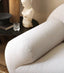 French retro silent wind/CRUZ cashmere fabric sofa/three-person milky white